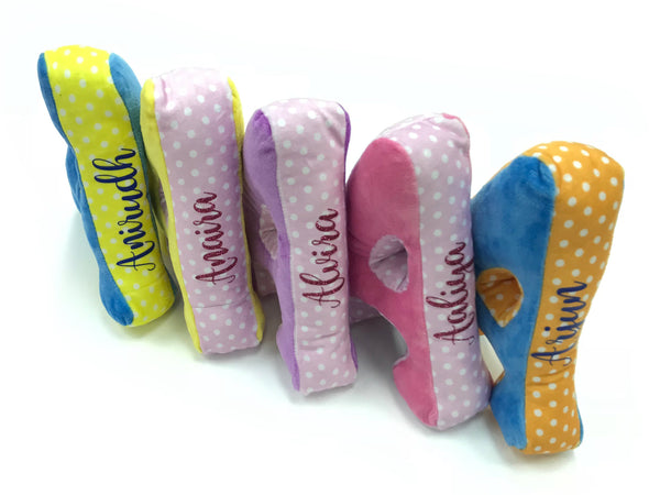 Plush Personalised Alphabet Initial Pillow with Name