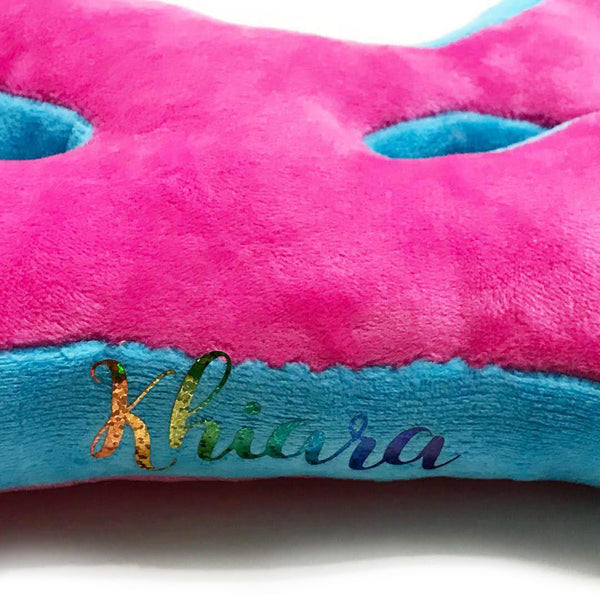 Plush Personalised Alphabet Initial Pillow with Name