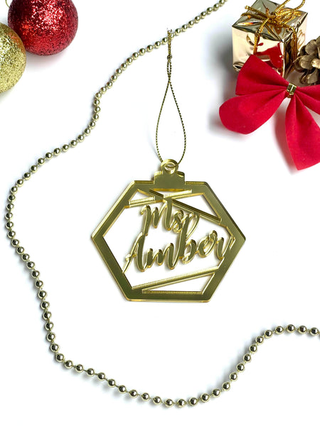 Hexagon Christmas Ornament