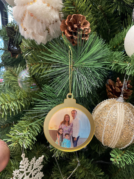 Family Photo Christmas Ornament