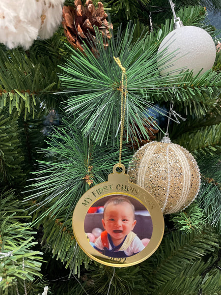 Family Photo Christmas Ornament