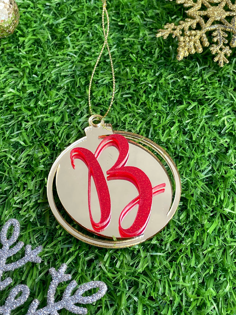 3D Initial Christmas Ornaments