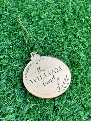 Family Name Christmas Ornament