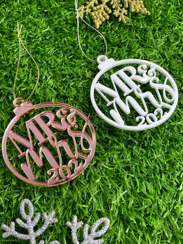 Mr & Mrs Christmas Ornament