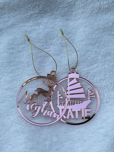 Personalised Christmas Ornament - Flat