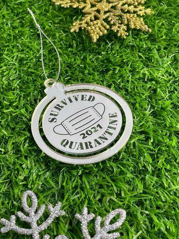 Survived Quarantine Christmas Ornament